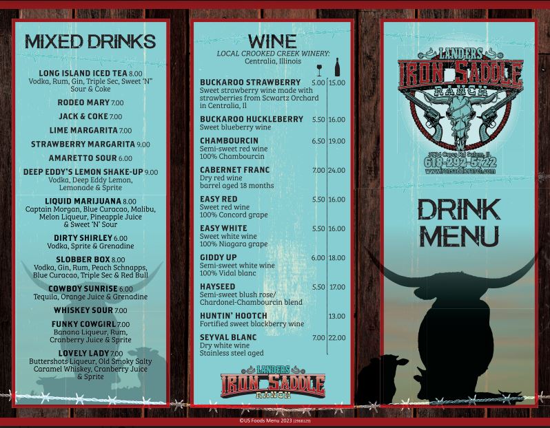 Drink menu page 1