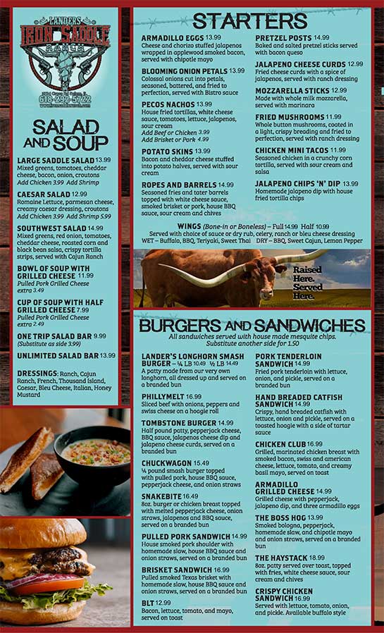 Food menu page 1