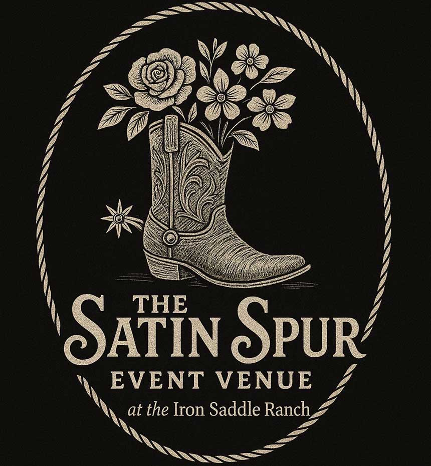 Iron Saddle Ranch Satin Spur Event Venue logo